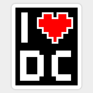 I Love DC - Pixel heart for Washington DC gamer Magnet